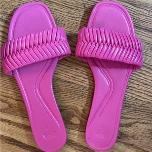 Hot Pink Slider Flats UK 40 US 9.5-10